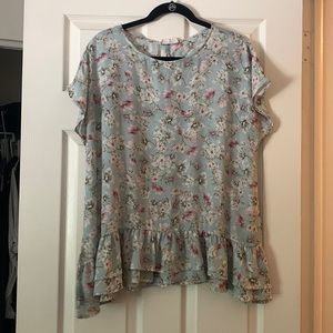 Floral peplum top